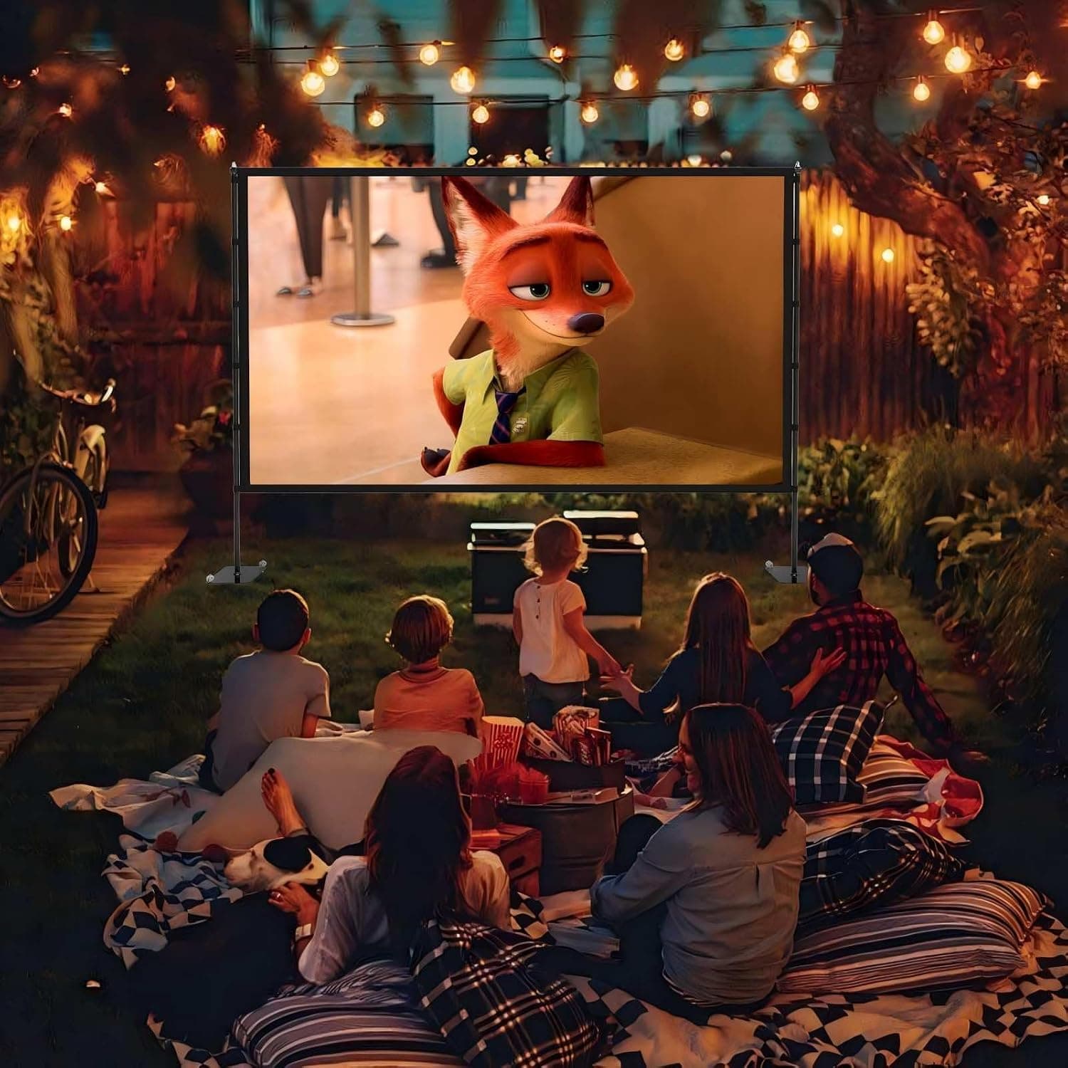 Outdoor Projector Screen with Stand - inch Portable Projector Screens Indoor Outdoor… — photo 2