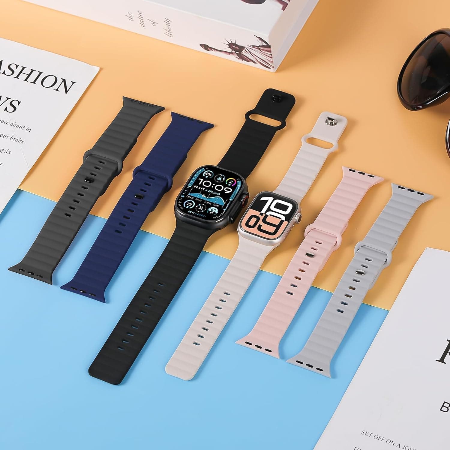 6 Pack Sport Bands for Apple Watch Ultra/4/3/2 Band 49mm 46mm 45mm 44mm 42/41/40/38 mm… — photo 3
