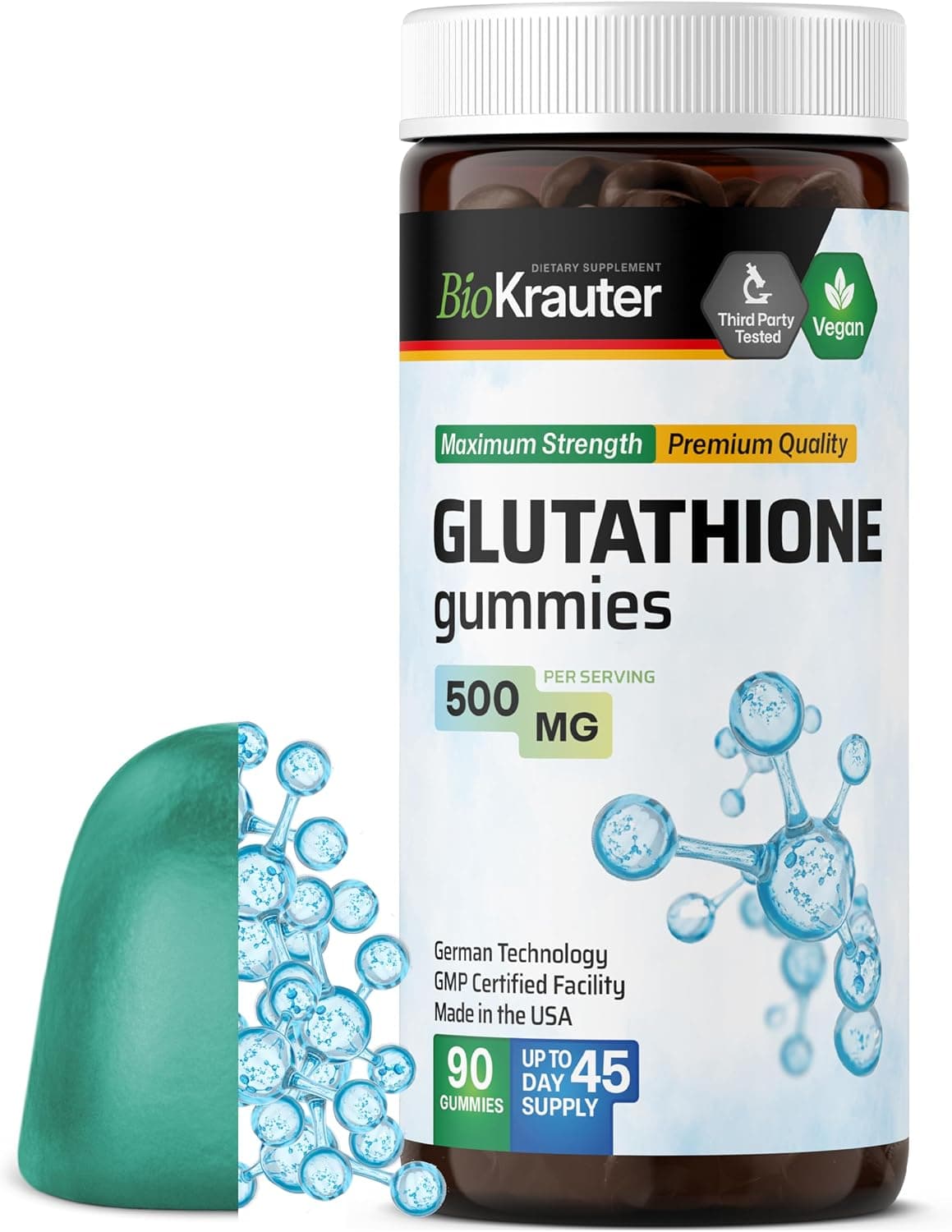 BIO KRAUTER Glutathione Supplement for Skin, Beauty & Antioxidant Support