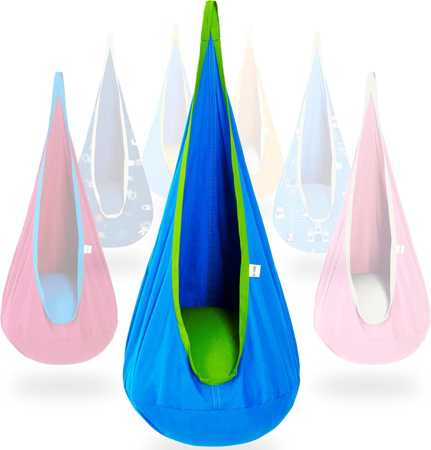 OUTREE Kids Pod Swing Seat, Cotton Sensory Swing for Indoor and Outdoor