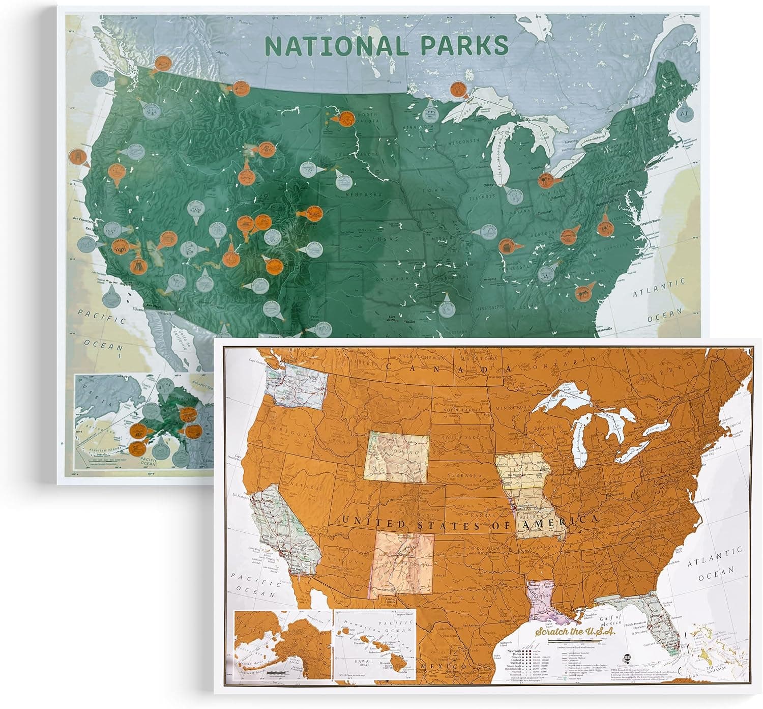 Scratch Off Print USA National Parks Poster 17 x 22 in — photo 2