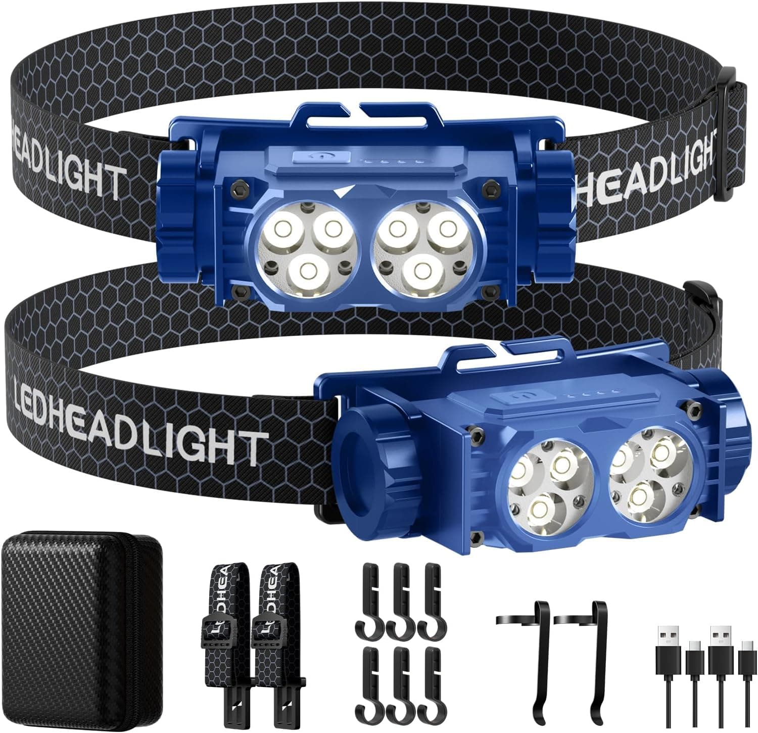 Headlamp Rechargeable 2PCS