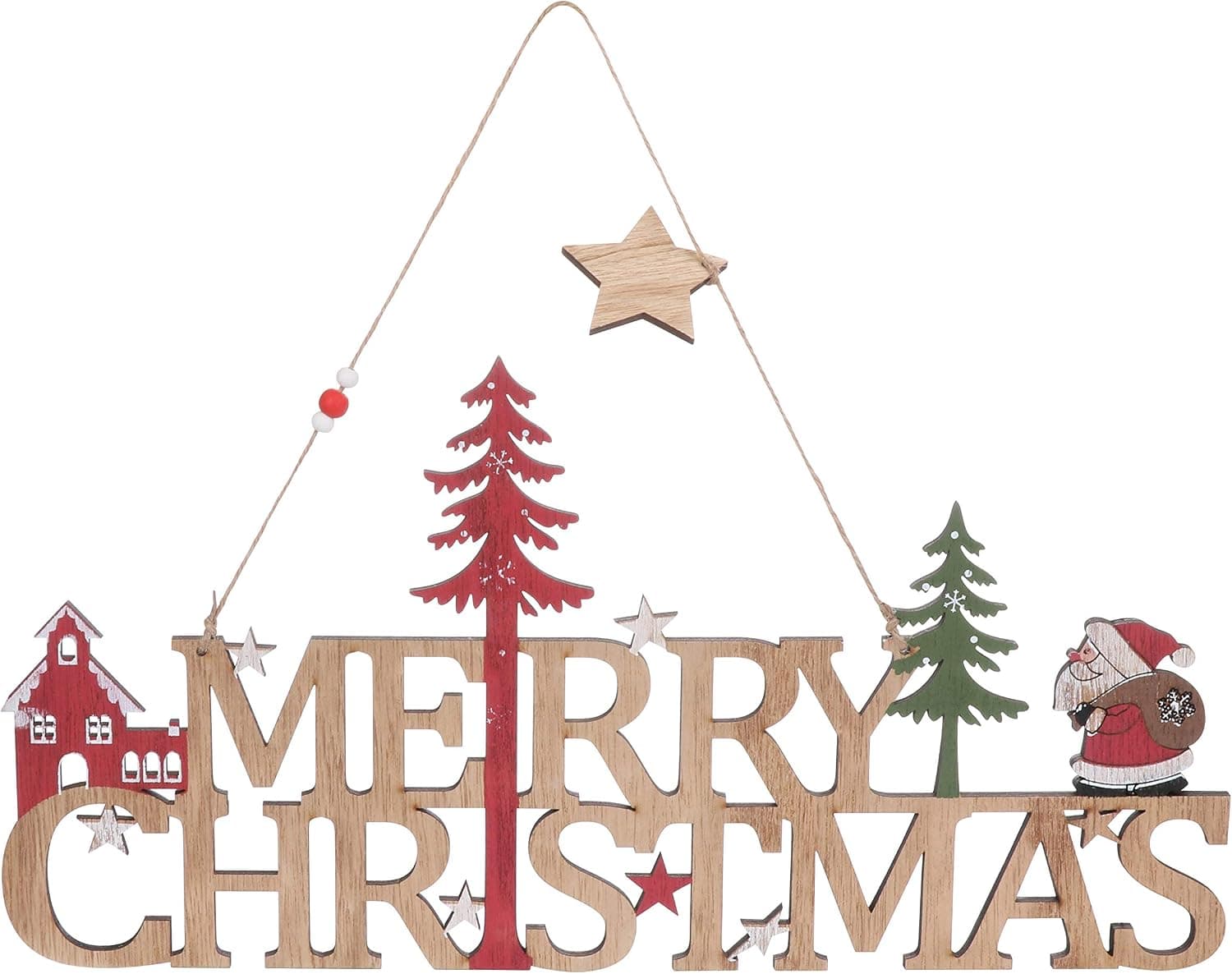 Wooden Merry Christmas Signs (16.5 Inch Santa) — photo 2