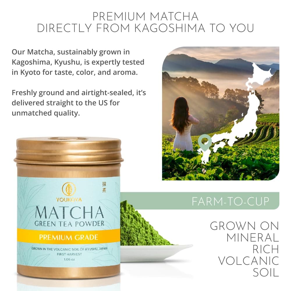 Matcha Moments Japanese Matcha Powder, Unsweetened, Kagoshima, 1.06oz (30g) — photo 3