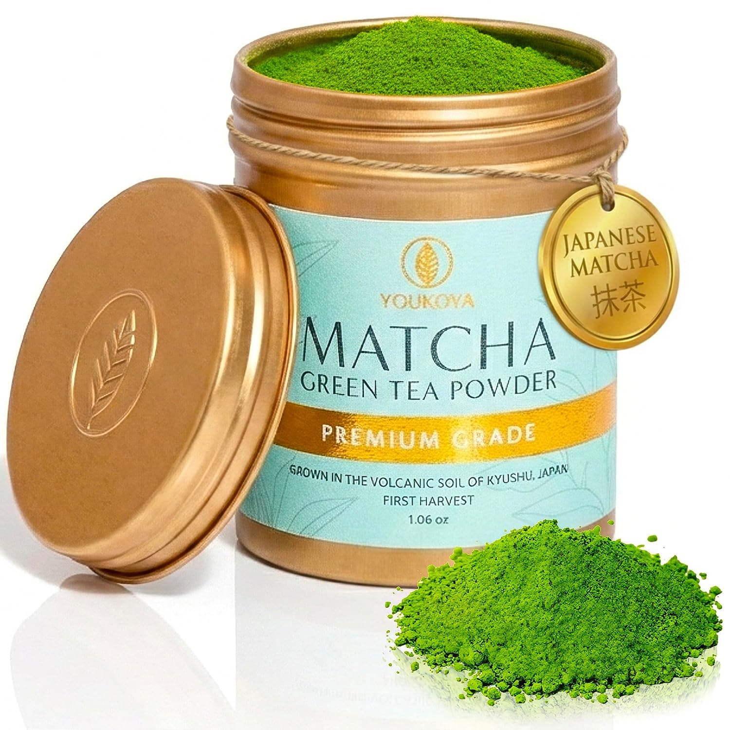 Matcha Moments Japanese Matcha Powder, Unsweetened, Kagoshima, 1.06oz (30g)