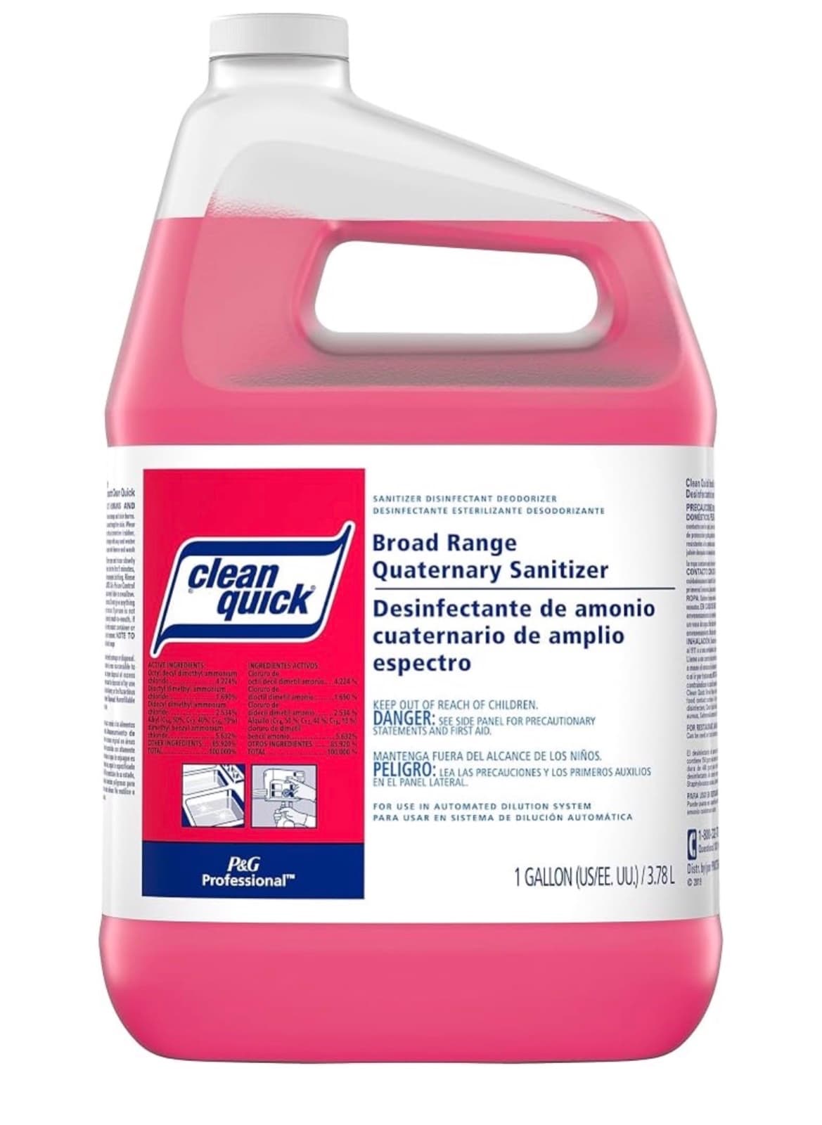 Quaternary Sanitizer, Broad Range, Sweet Scent, 1 Gal