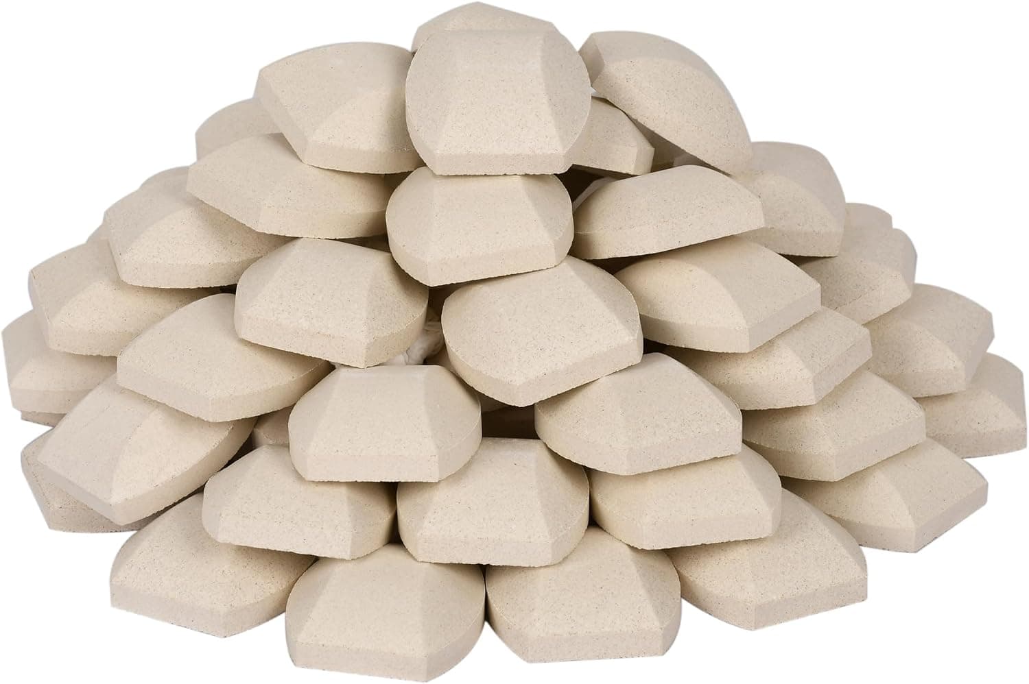 Ceramic Grill Briquettes, 2x2", 50 Pcs, Fits Turbo & Nexgrill