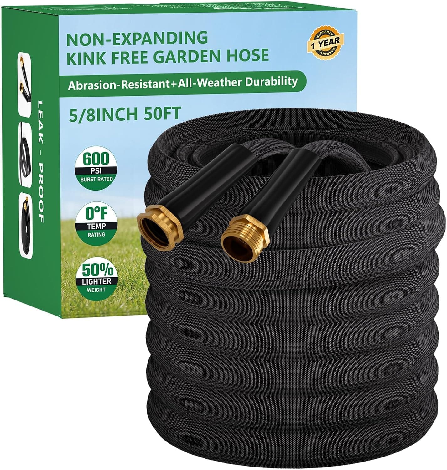 Lightweight Garden Hose, 50FT