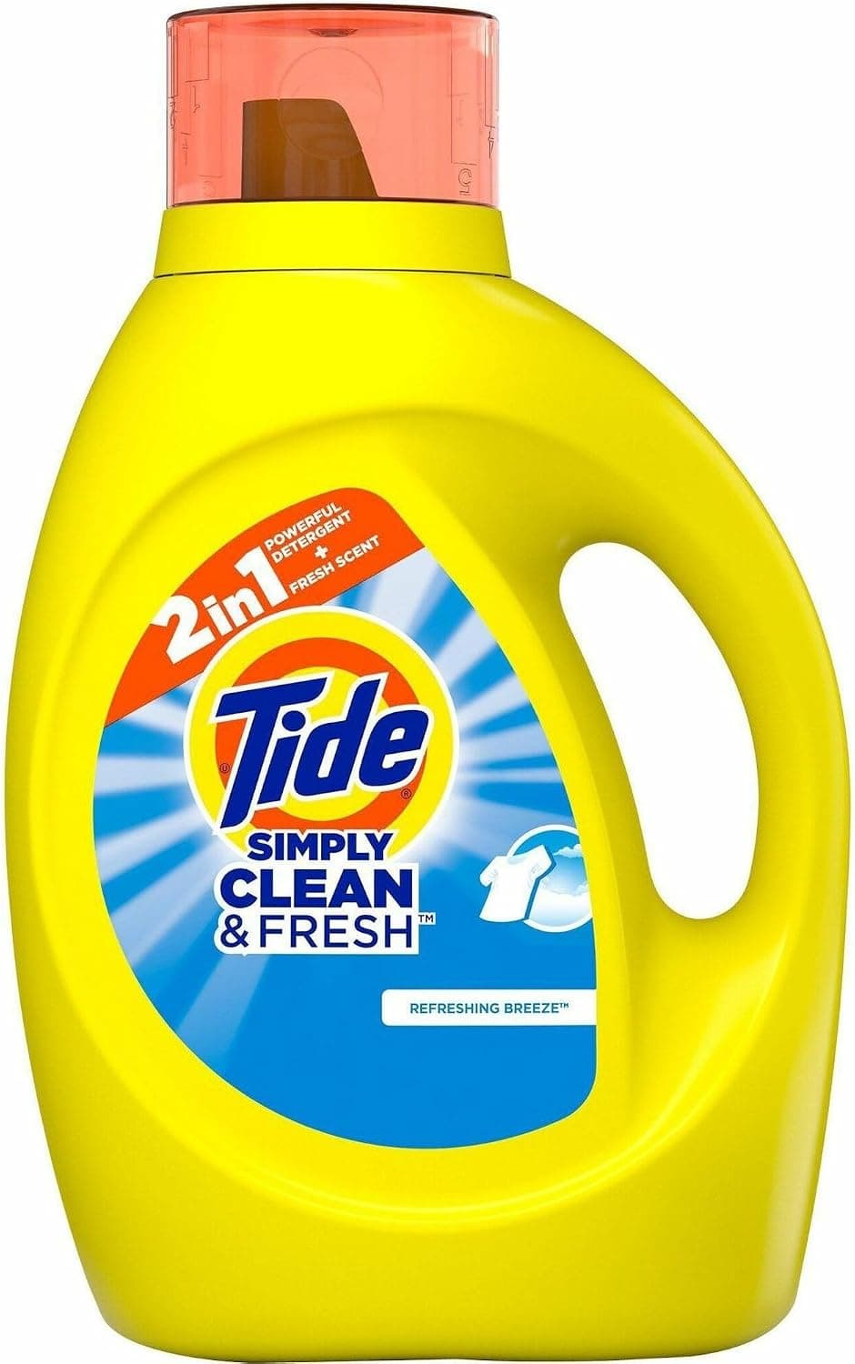 Tide Simply Liquid Laundry Detergent, Refreshing Breeze, 117 oz, 89 Loads