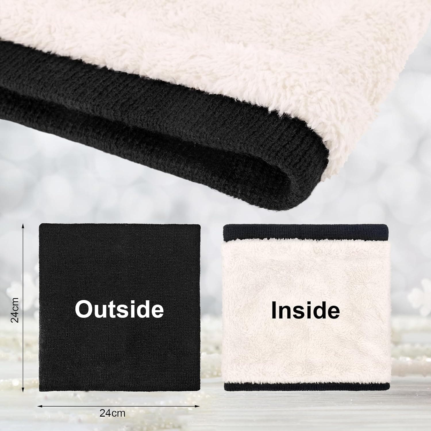 Fleece Lined Infinity Scarf Neck Warmer — photo 3