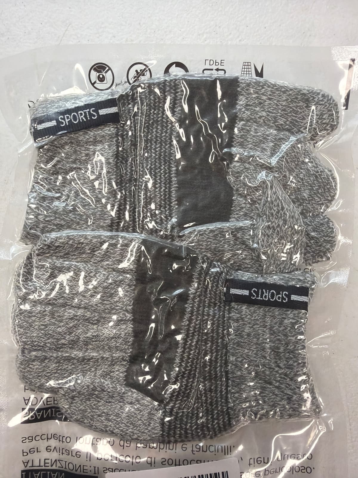 Kids Knit Fleece Lined Winter Gloves, Ages 4-8, Gray — photo 4
