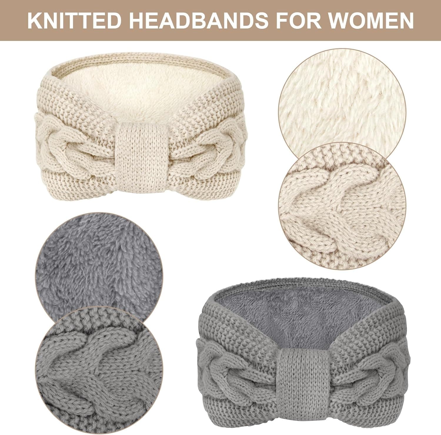 Women's Crochet Knit Ear Warmer Headband — photo 3