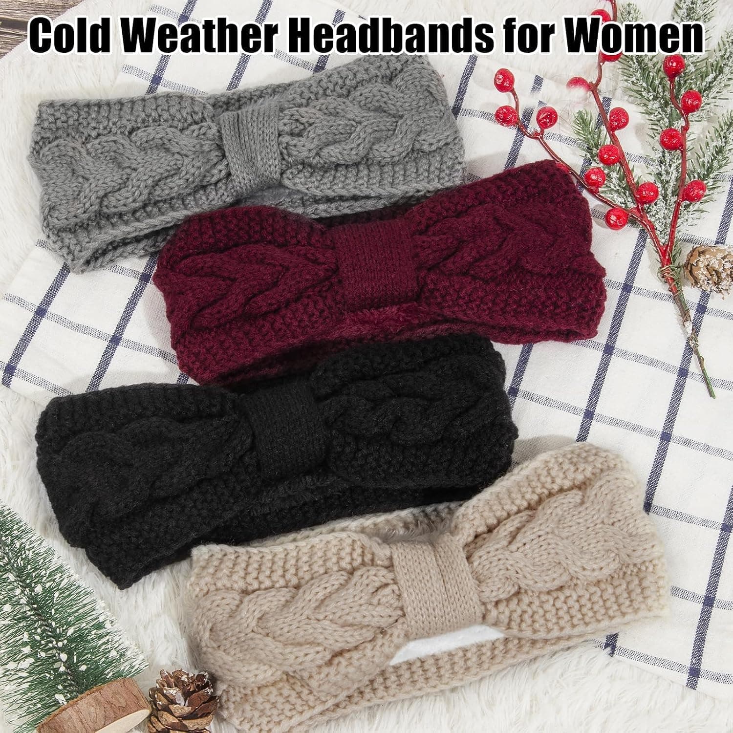 Women's Crochet Knit Ear Warmer Headband — photo 2