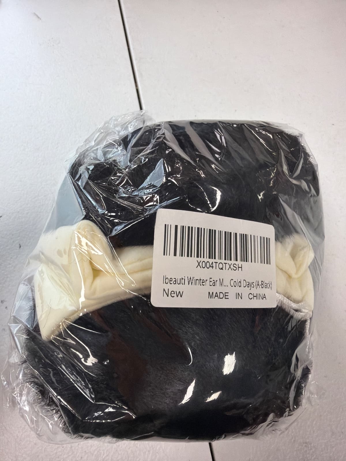 Faux Fur Winter Ear Muffs, Black — photo 4