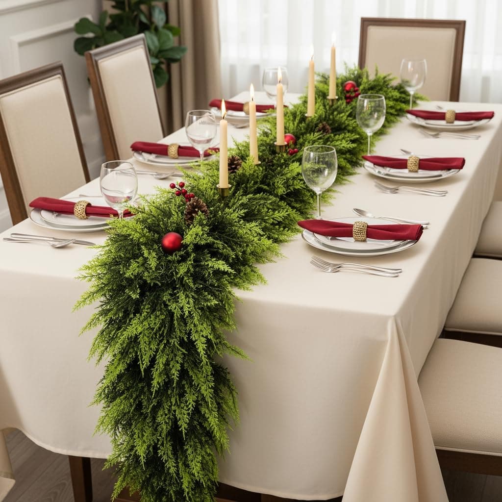 6 ft Real Touch Cedar Christmas Garland — photo 2