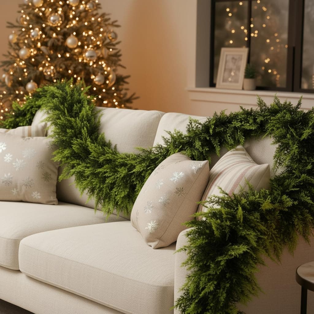 6 ft Real Touch Cedar Christmas Garland — photo 3