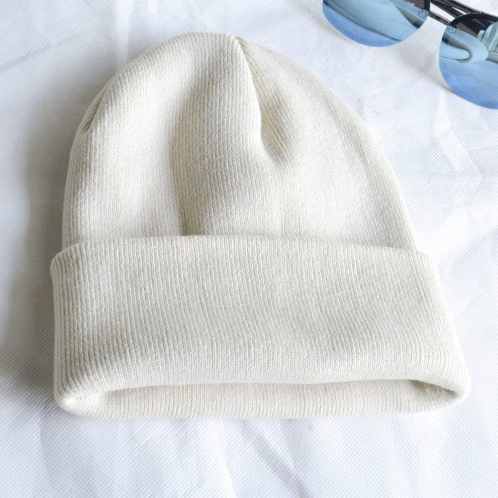 Unisex Adult Knit Beanie, White — photo 2