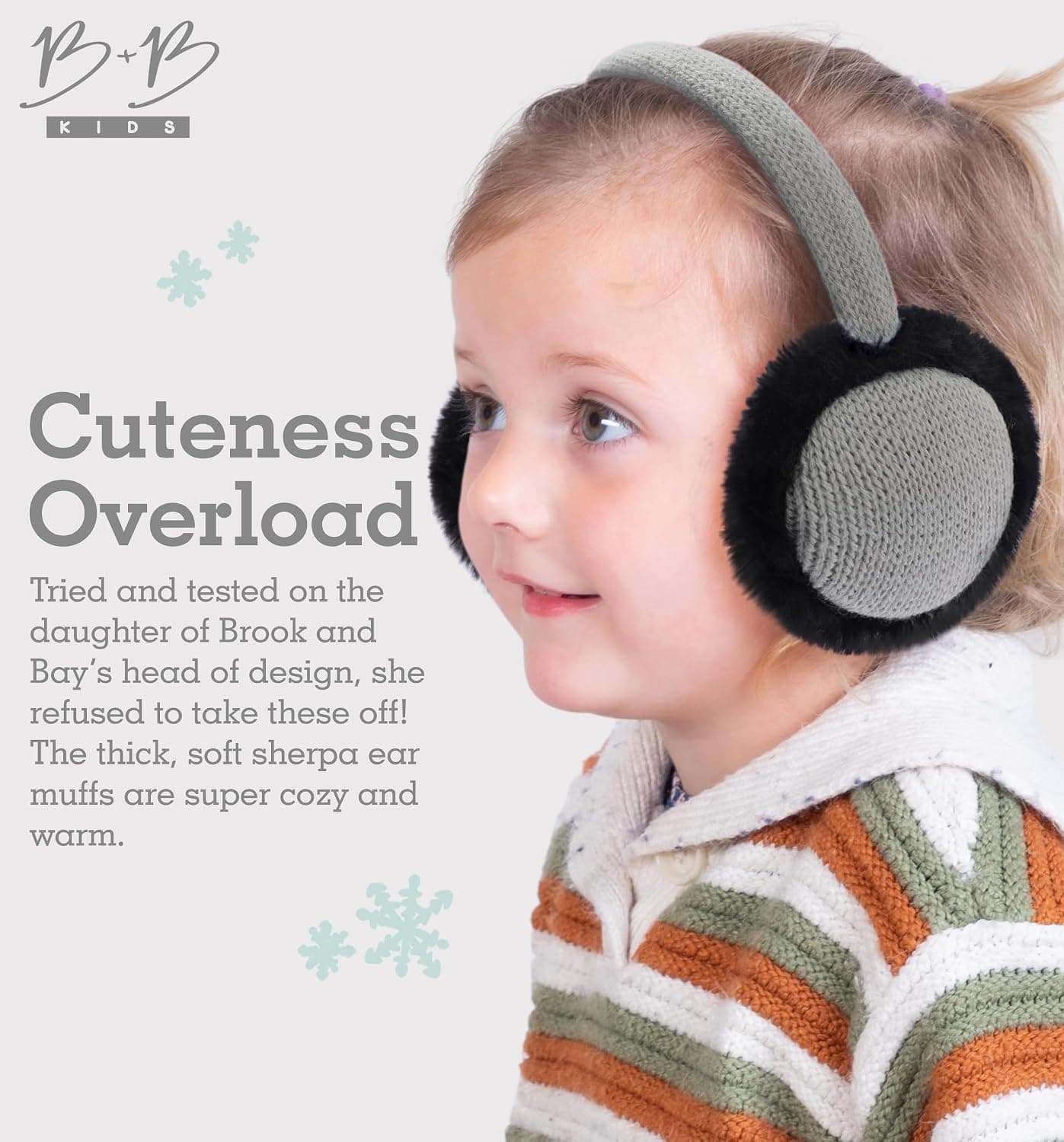Kids Fuzzy Animal Ear Muffs, Adjustable, Pink — photo 2