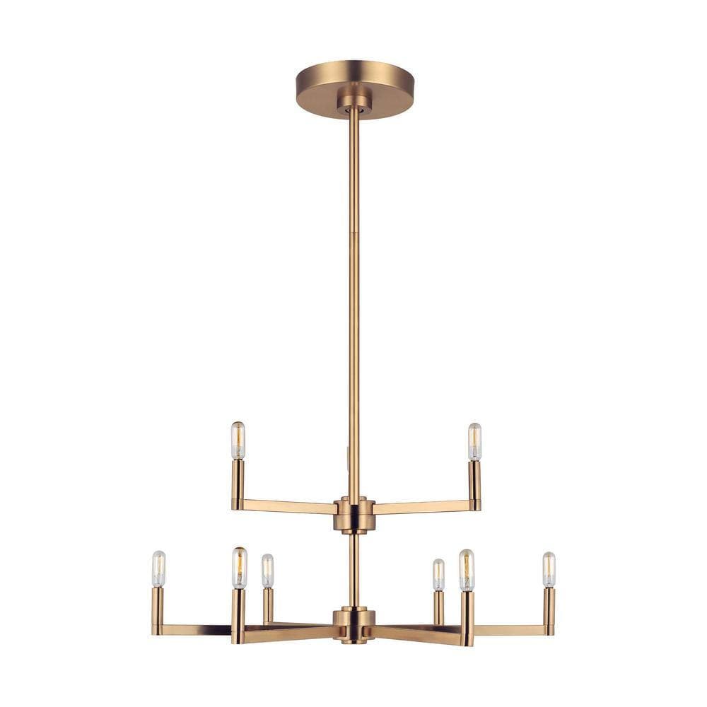 Generation Lighting Fullton 9-Light 30 in Wide Chandelier, Brass — photo 3