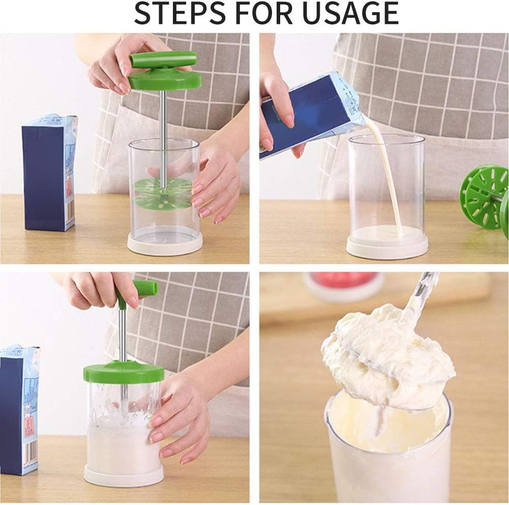 Handheld Manual Whipped Cream Maker with Non-Slip Base — photo 2