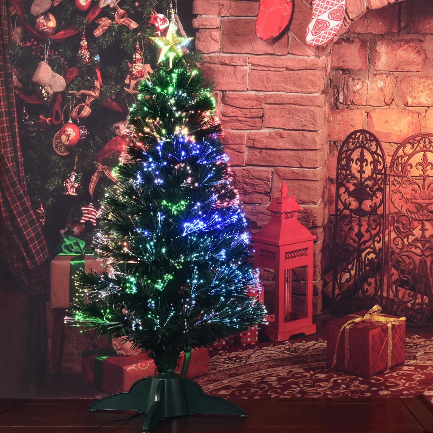 3 ft Pre-Lit Fiber Optic Christmas Tree with Star — photo 3