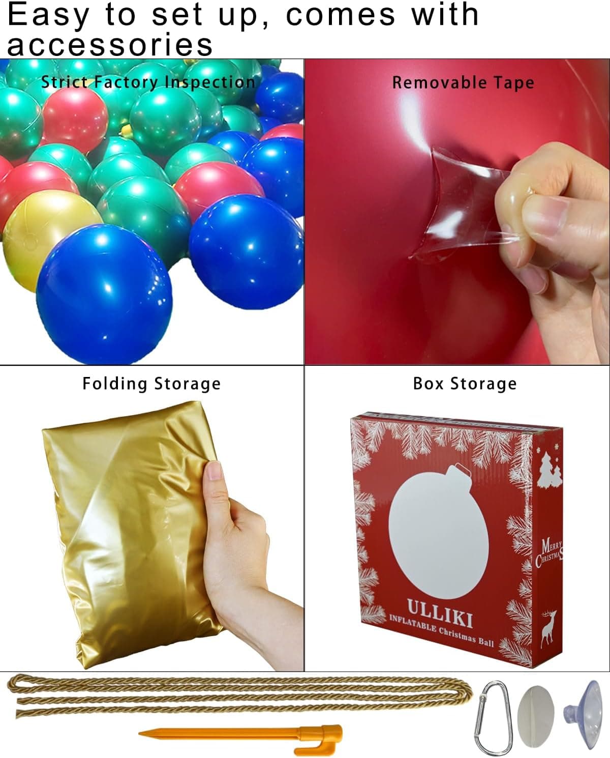 Large Inflatable Christmas Ball Ornament, Outdoor PVC — photo 2