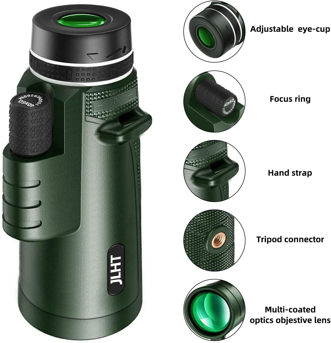 40x60 High Power Monocular with Smartphone Adapter and Tripod — photo 2