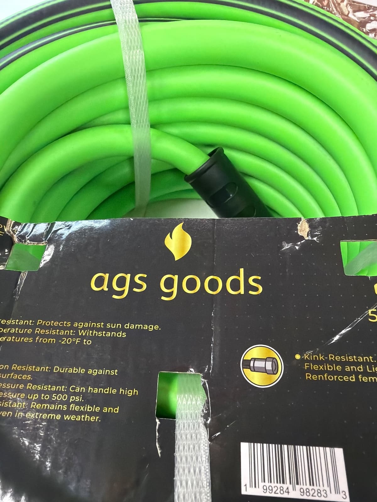 50ft Garden Hose 5/8”, Flexible Water Hose with Swivel Grip — photo 4