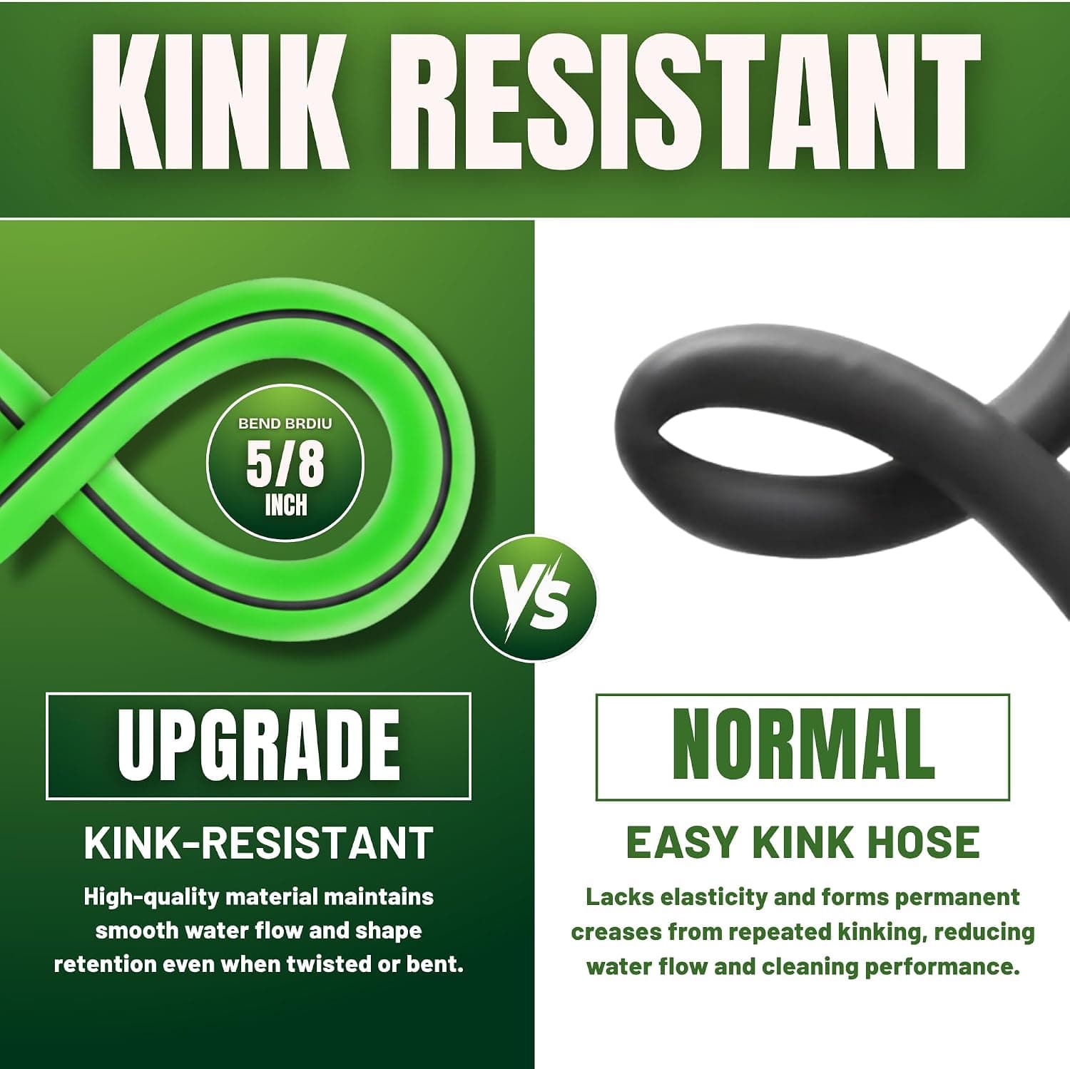 50ft Garden Hose 5/8”, Flexible Water Hose with Swivel Grip — photo 3
