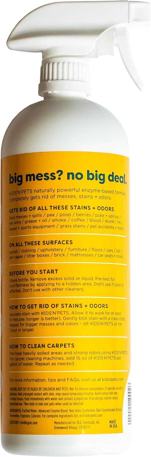 KIDS 'N' PETS Instant All-Purpose Stain & Odor Remover Permanently Eliminates Dog Pee — photo 3