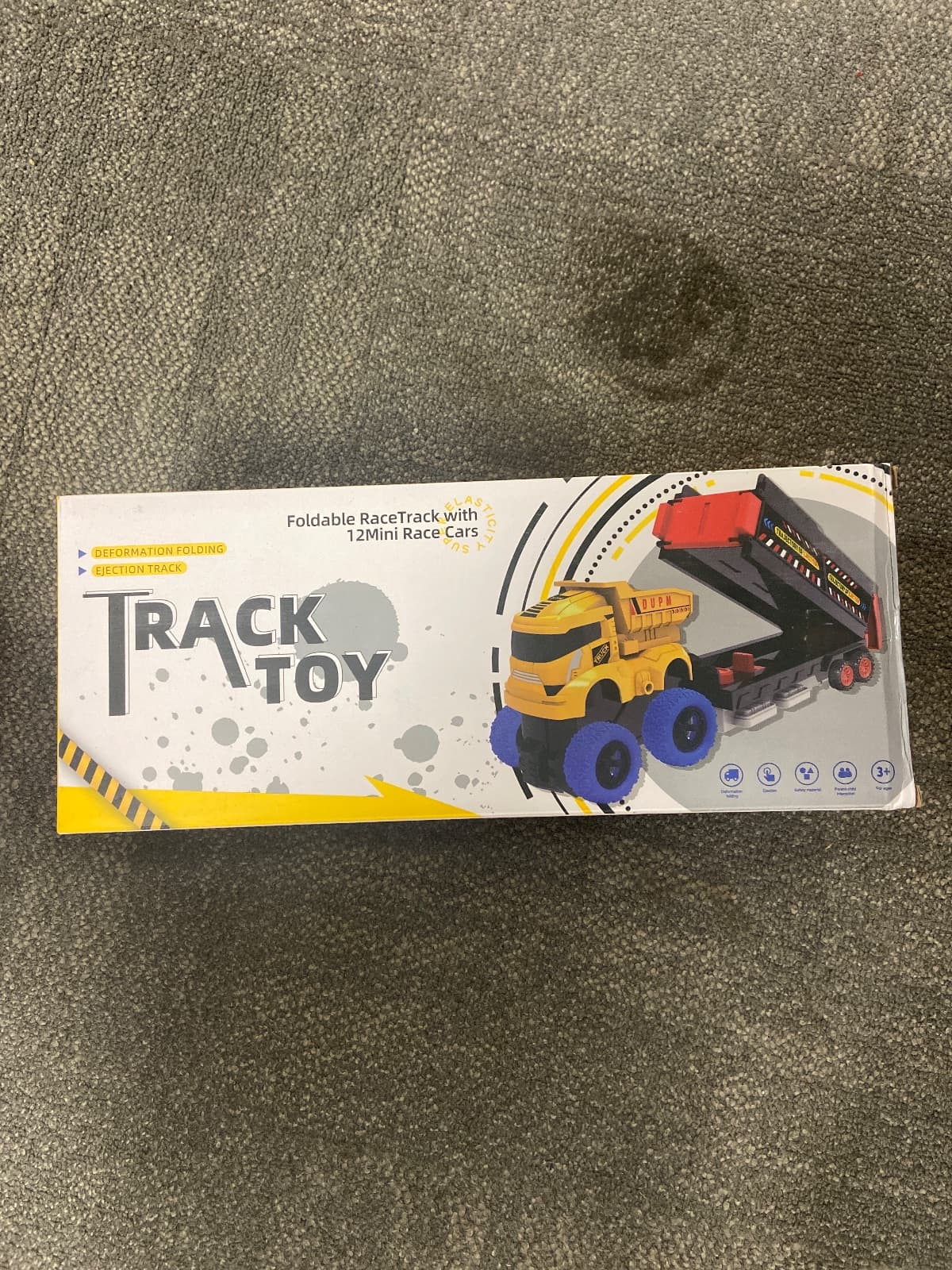 Cement Tank Truck Racer for Boys Ages 3-6. Features a 3-Tier Foldable Racetrack Toy Set… — photo 4